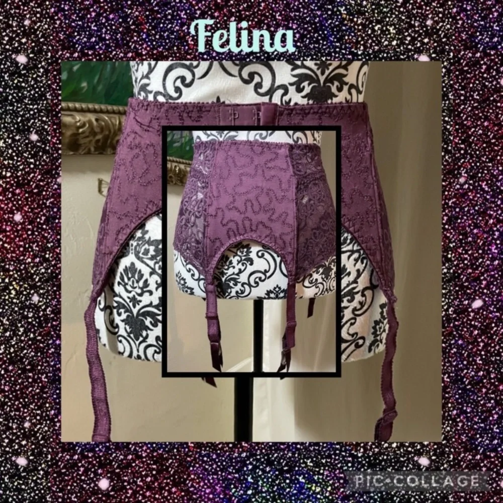🌺Felina purple garter belt - Picture 1 of 3